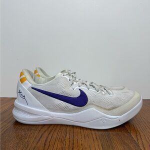 Nike Kobe 8 Protro Lakers Home White 2024 HF9550-100 Mens Size 9